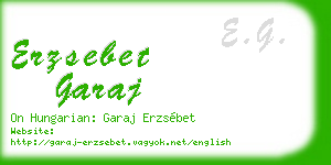 erzsebet garaj business card